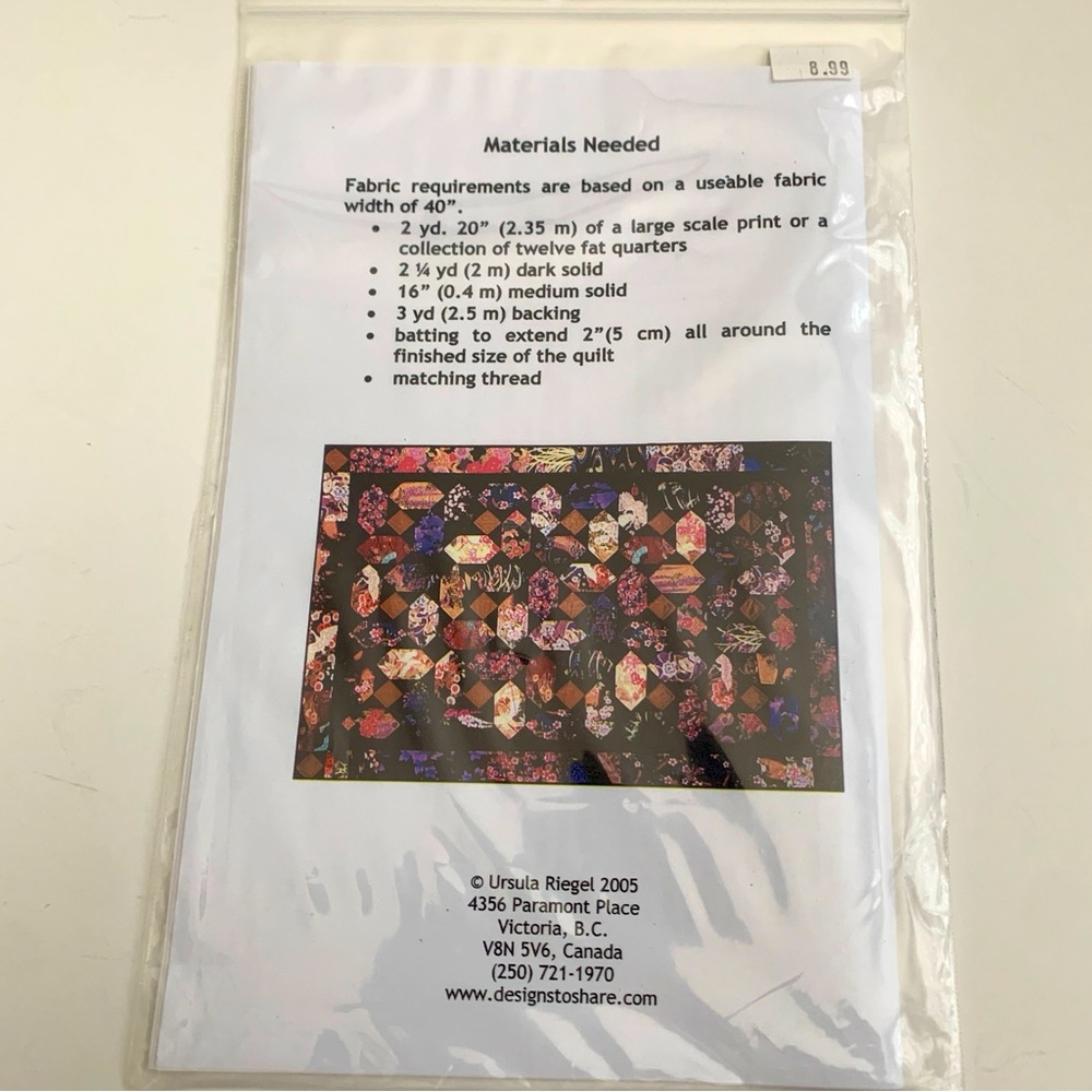 Oriental Tiles and Bargello Kimono Quilt Patterns Lot of 2 NWT - Picture 7 of 13